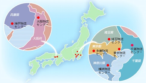 物流センターのエリアマップ